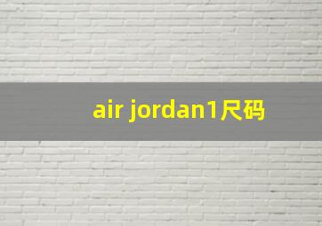 air jordan1尺码